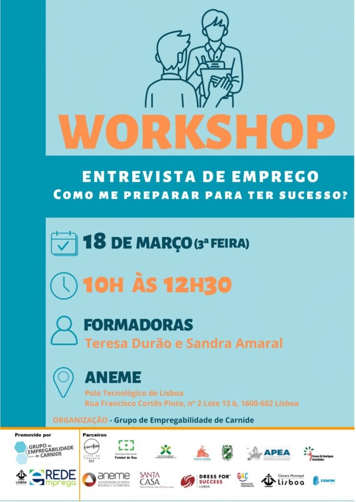 Cartaz WORKSHOP - Entrevista Emprego
